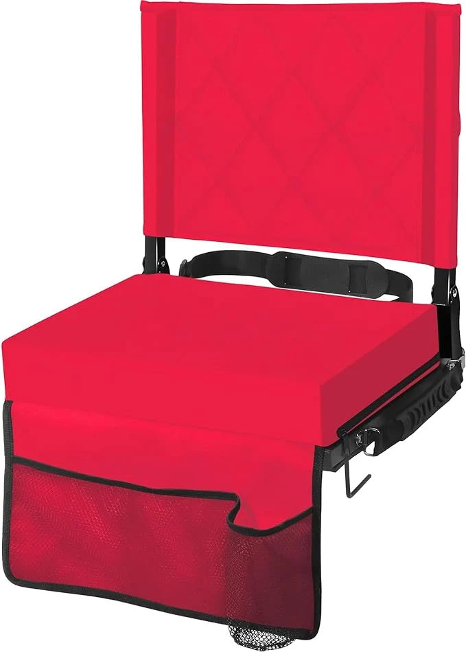 Folding Stadium Seat Angled Backrest Gripping Base