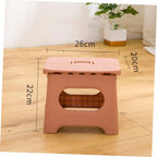 Folding Step Stool Fold-Flat Built-In Handle Non-Slip Base