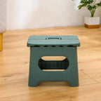 Folding Step Stool Fold-Flat Built-In Handle Non-Slip Base