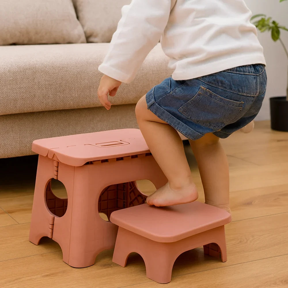 Folding Step Stool Reinforced Plastic 300 lb Capacity