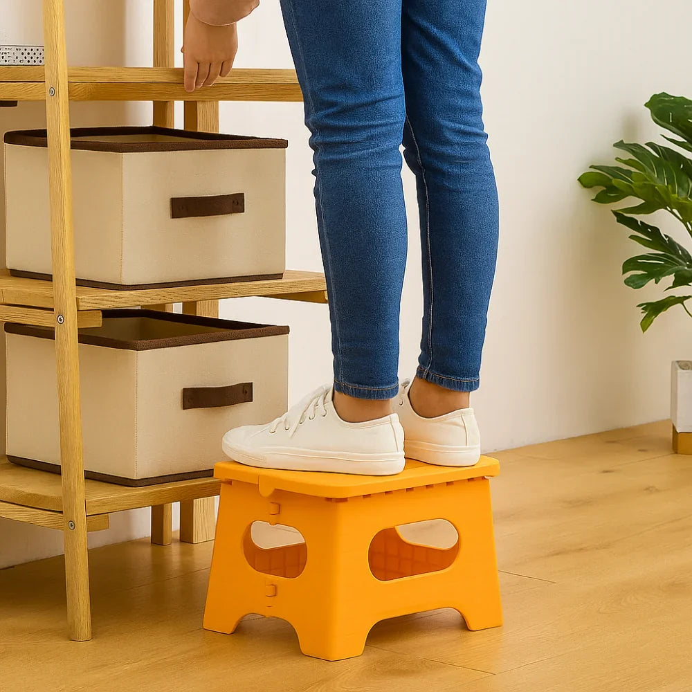 Folding Step Stool Reinforced Plastic 300 lb Capacity