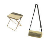 Folding Stool Carbon Steel X-Frame Supports Up To 331 lb