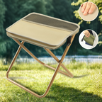 Folding Stool Carbon Steel X-Frame Supports Up To 331 lb