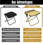 Folding Stool Carbon Steel X-Frame Supports Up To 331 lb