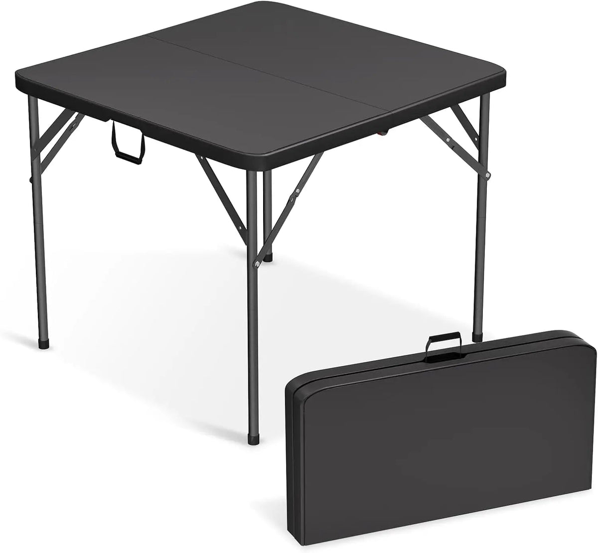 Folding Table Adjustable Height Weather-Resistant Iron