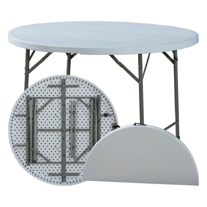 Folding Table Fold-In-Half Lightweight Weather-Resistant