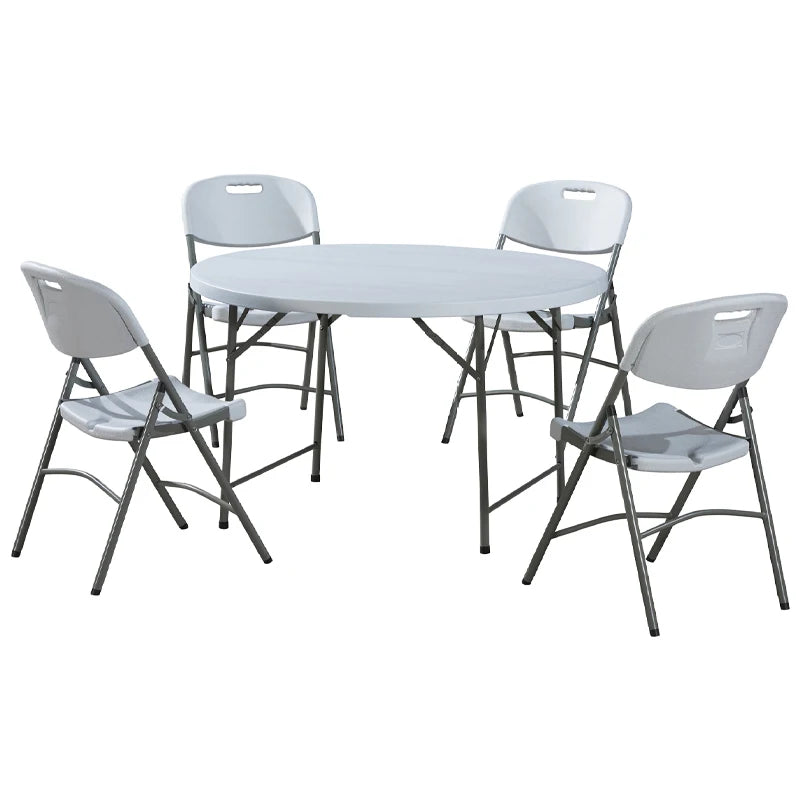 Folding Table Fold-In-Half Lightweight Weather-Resistant