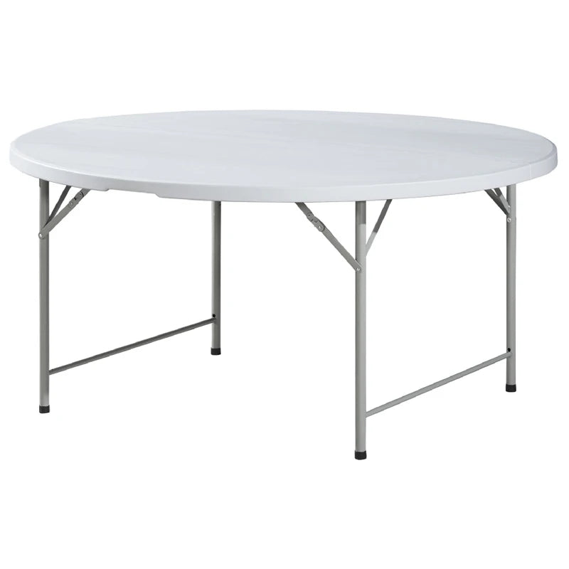 Folding Table Fold-In-Half Lightweight Weather-Resistant