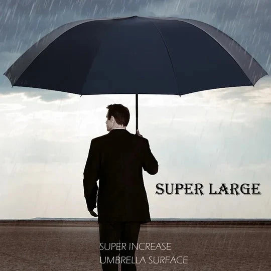 Folding Umbrella Extra-Large Canopy Wind-Resistant