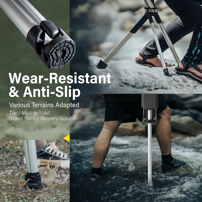 Folding Walking Stick With Seat & Adjustable Height