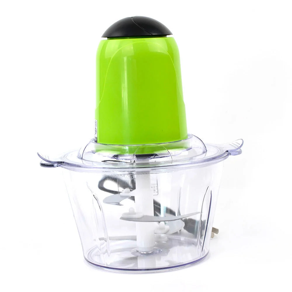 Food Chopper 200W One-Button Stainless Steel Blades 2.11 Quart