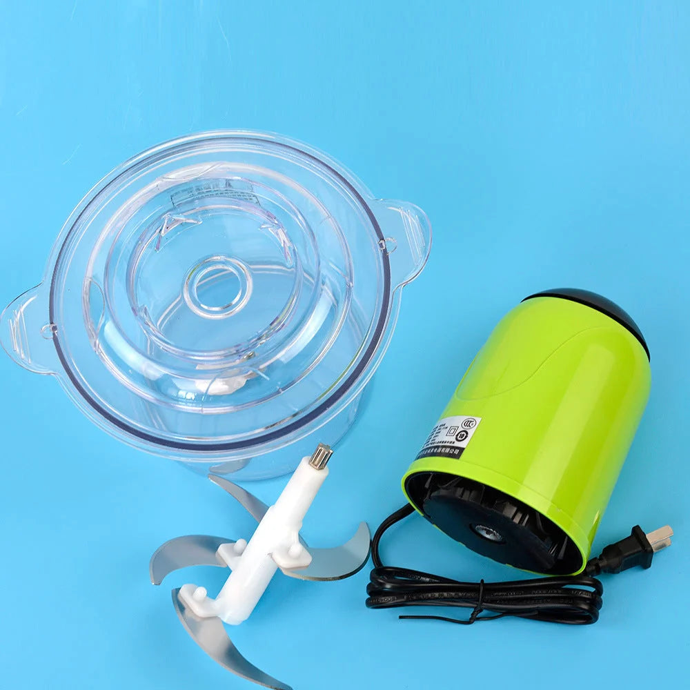 Food Chopper 200W One-Button Stainless Steel Blades 2.11 Quart