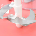 Food Chopper 200W One-Button Stainless Steel Blades 2.11 Quart