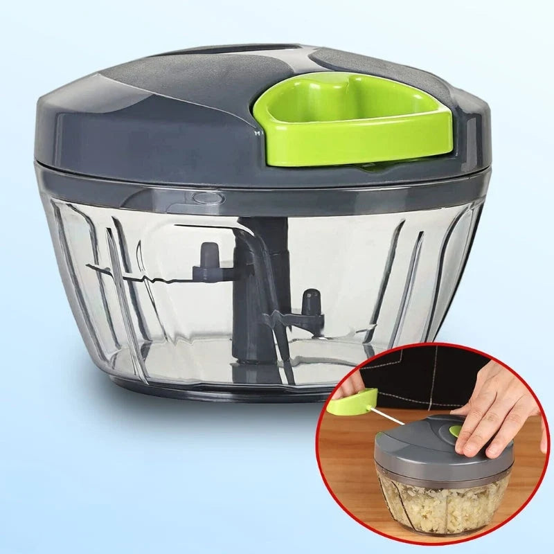 Food Chopper Pull-String Stainless Steel Blades