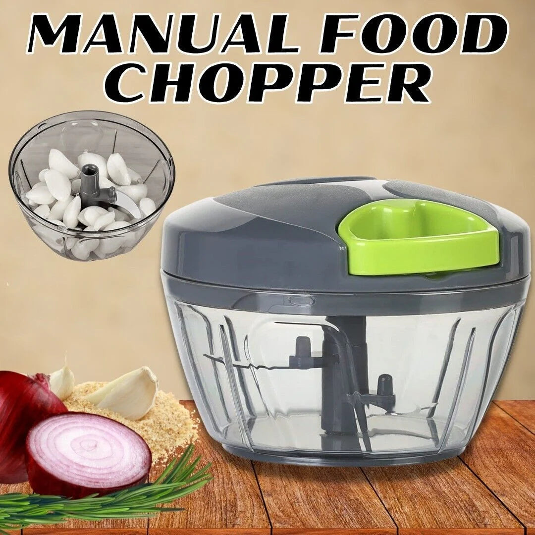 Food Chopper Pull-String Stainless Steel Blades