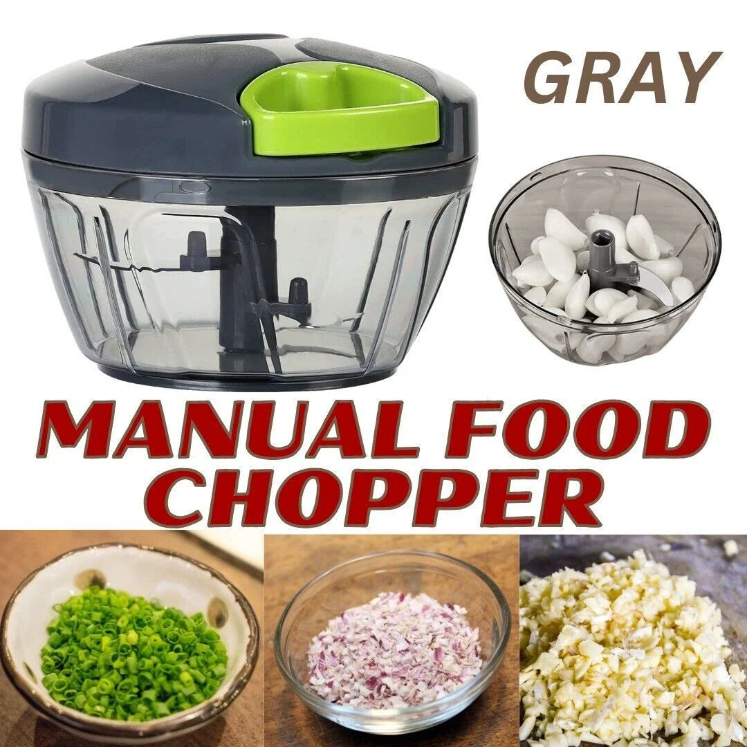 Food Chopper Pull-String Stainless Steel Blades