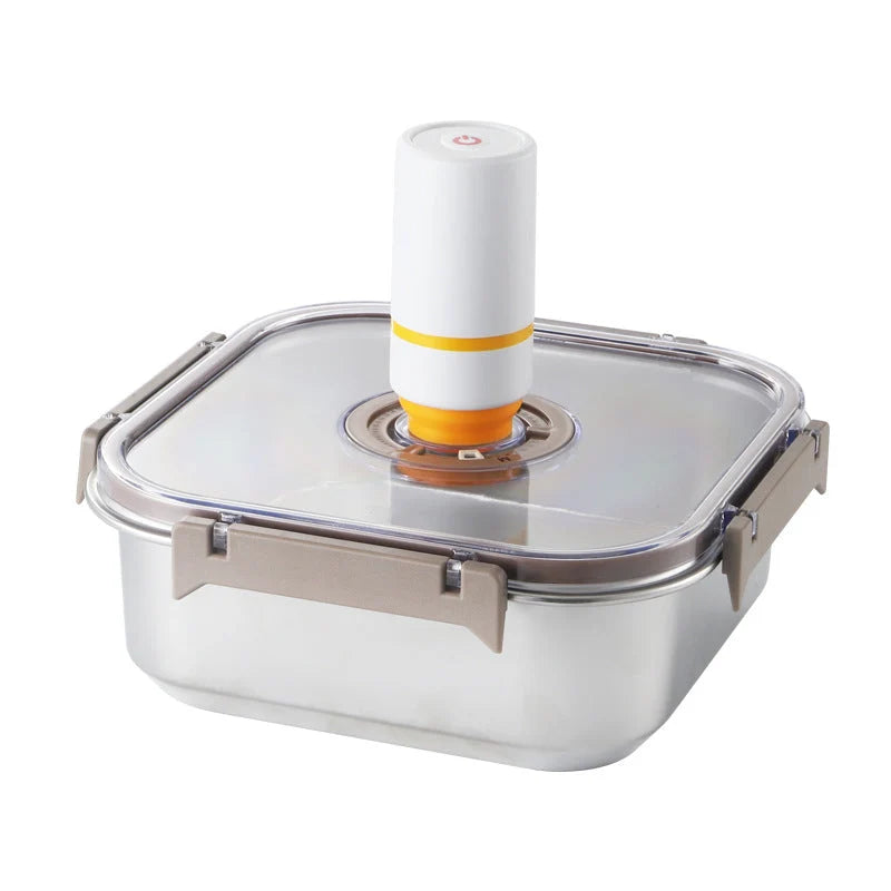 Food Container Set Vacuum-Sealed Stainless Steel Set of 2