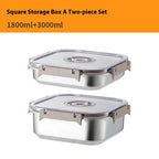Food Container Set Vacuum-Sealed Stainless Steel Set of 2