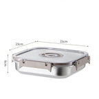 Food Container Set Vacuum-Sealed Stainless Steel Set of 2