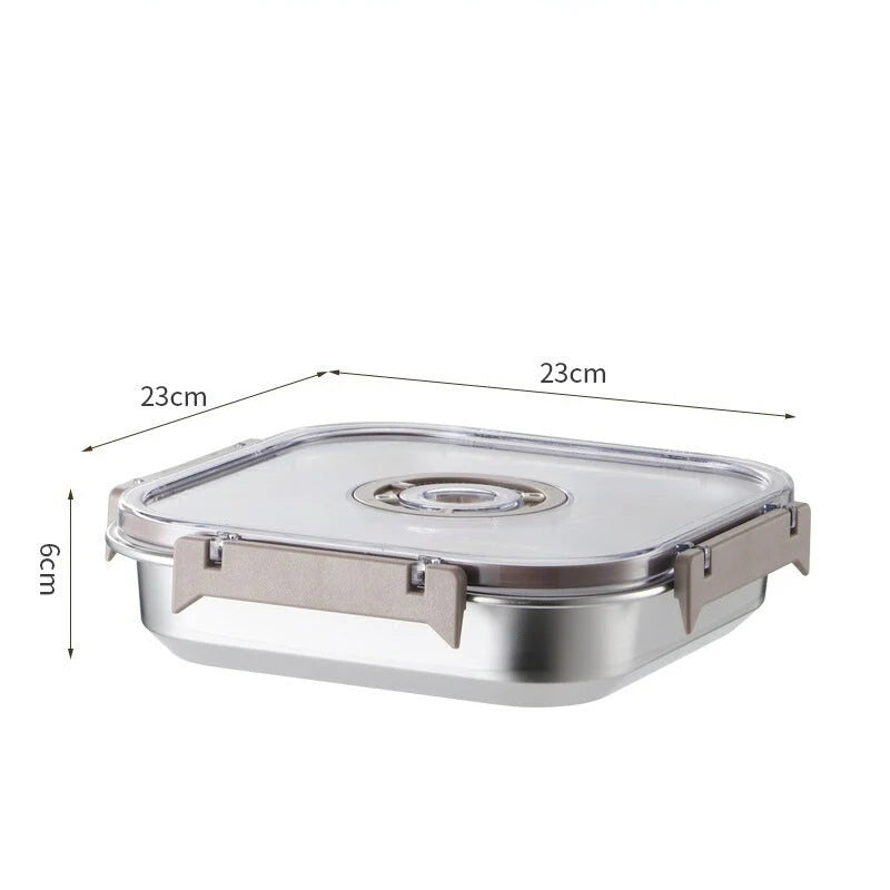 Food Container Set Vacuum-Sealed Stainless Steel Set of 2
