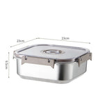 Food Container Set Vacuum-Sealed Stainless Steel Set of 2