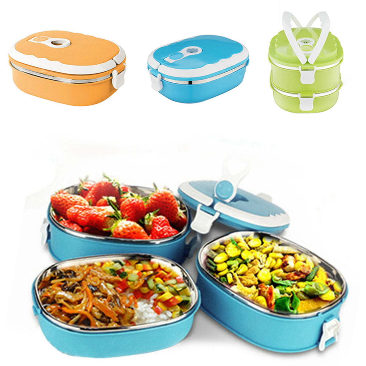 Food Container Vacuum-Insulated Stainless Steel Leak-Proof