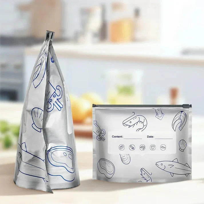 Food Storage Bags Airtight Aluminum Reusable Set of 20