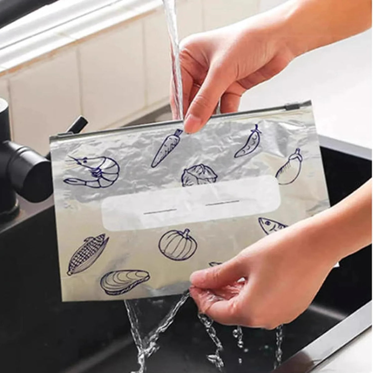 Food Storage Bags Airtight Aluminum Reusable Set of 20