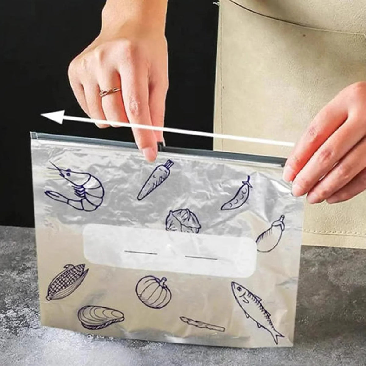 Food Storage Bags Airtight Aluminum Reusable Set of 20