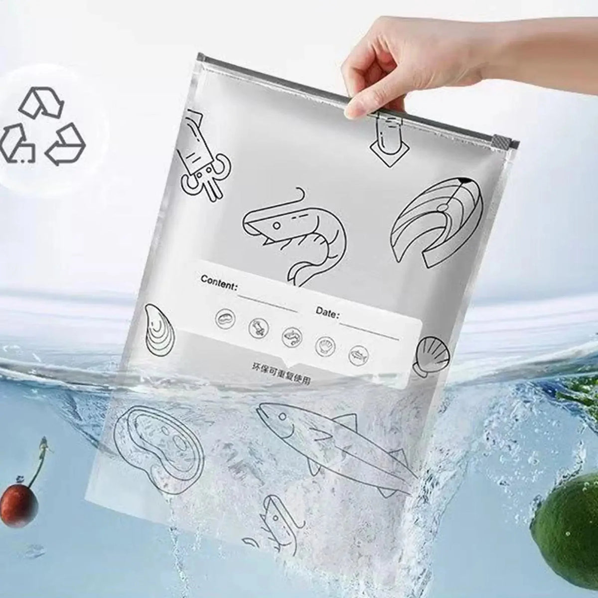 Food Storage Bags Airtight Aluminum Reusable Set of 20