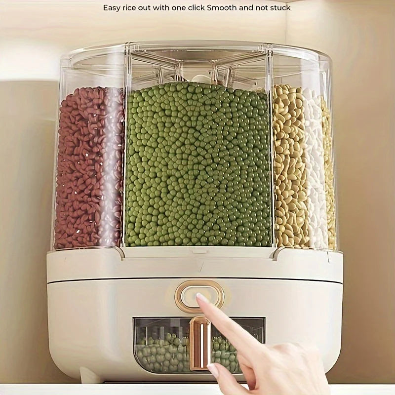 Food Storage Container 360 Degree Rotating Airtight & Moisture-Proof