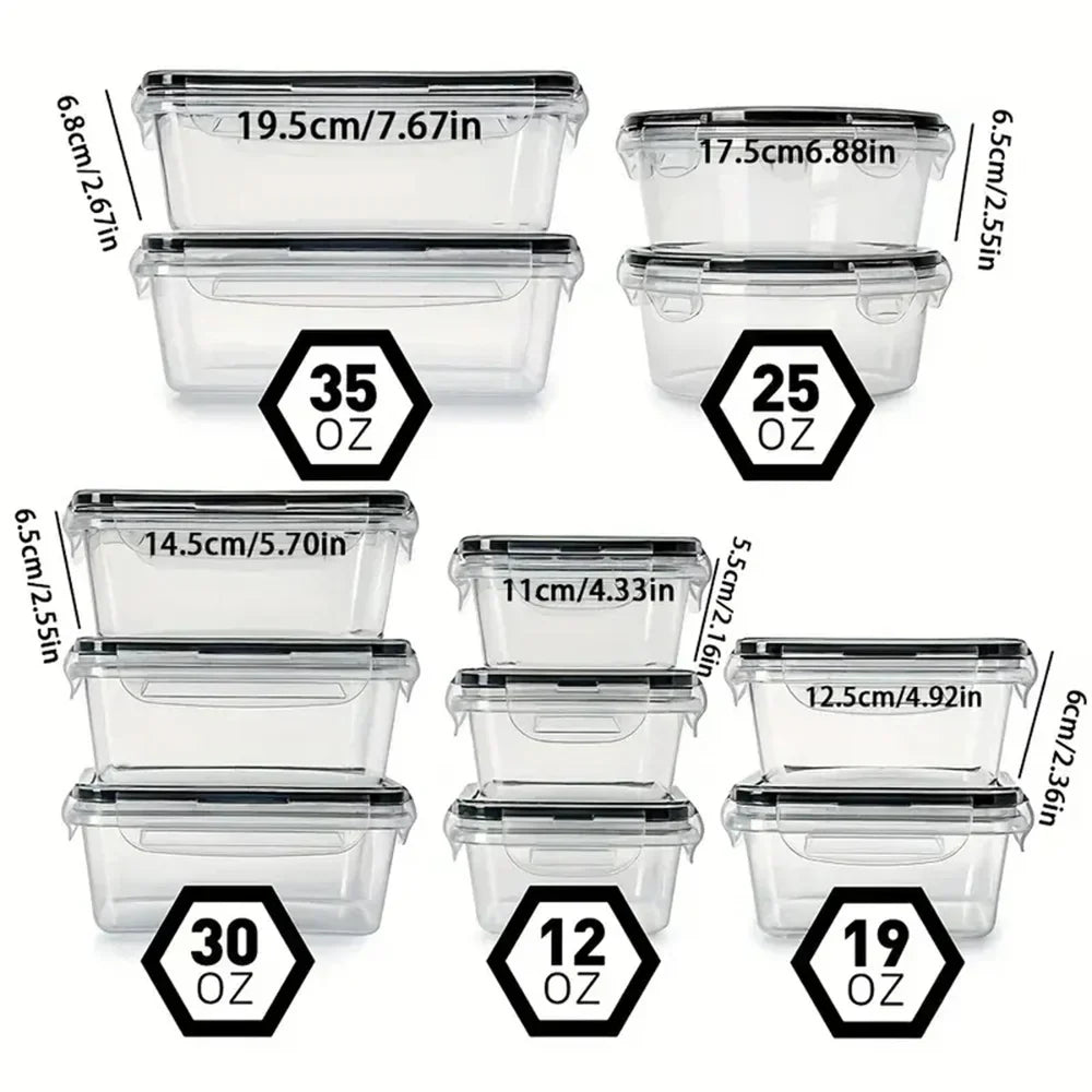 Food Storage Container Set Airtight & Stackable BPA-Free