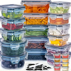 Food Storage Container Set Airtight & Stackable BPA-Free