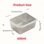Food Storage Container Set Stainless Steel Stackable & Leakproof
