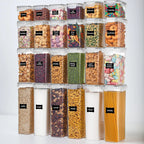 Food Storage Containers Airtight Side-Locking Stackable Set of 24