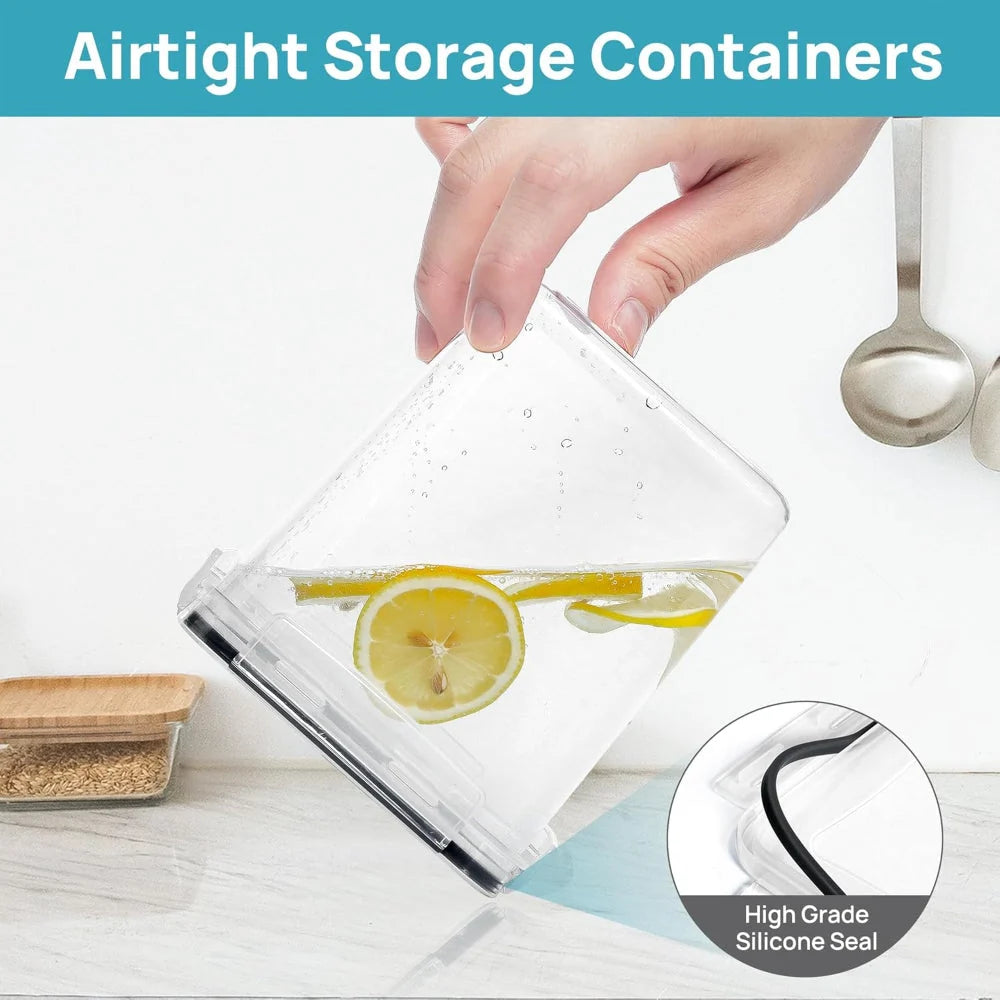 Food Storage Containers Airtight Side-Locking Stackable Set of 24