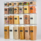 Food Storage Set Airtight Side-Lock Lids 24-Piece