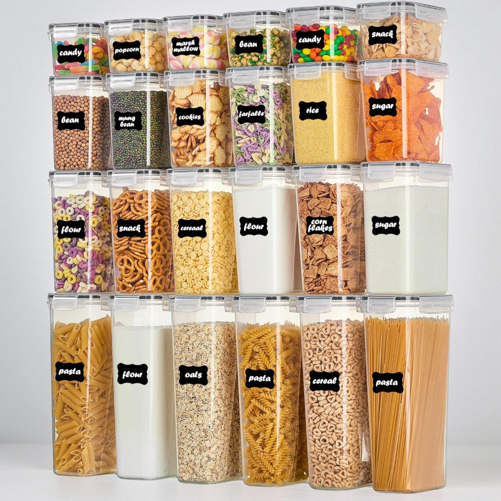 Food Storage Set Airtight Side-Lock Lids 24-Piece