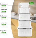 Food Storage Set Removable Colander Leak-Proof Set of 5
