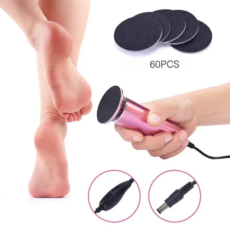 Foot File USB Rechargeable Interchangeable Rollers Pressure-Sensing Safety