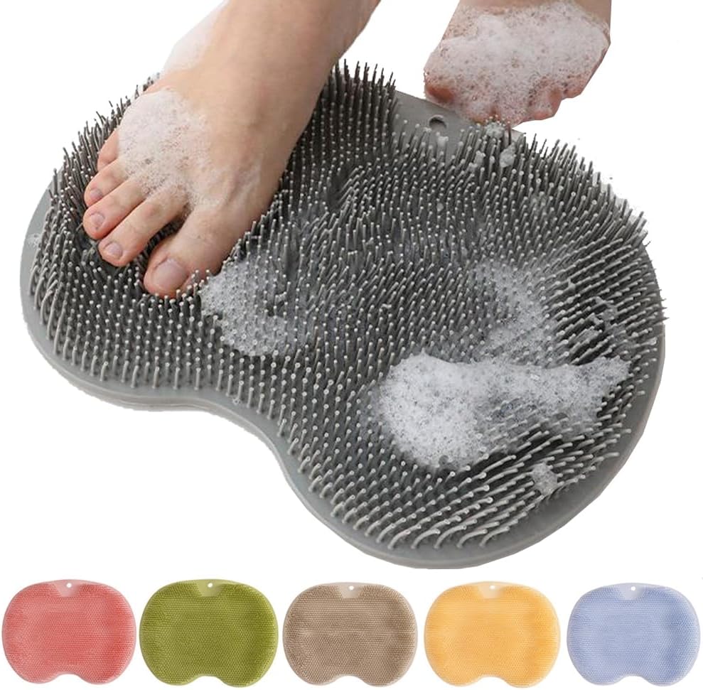 Foot Massage Mat Silicone Bristles & Non-Slip Suction