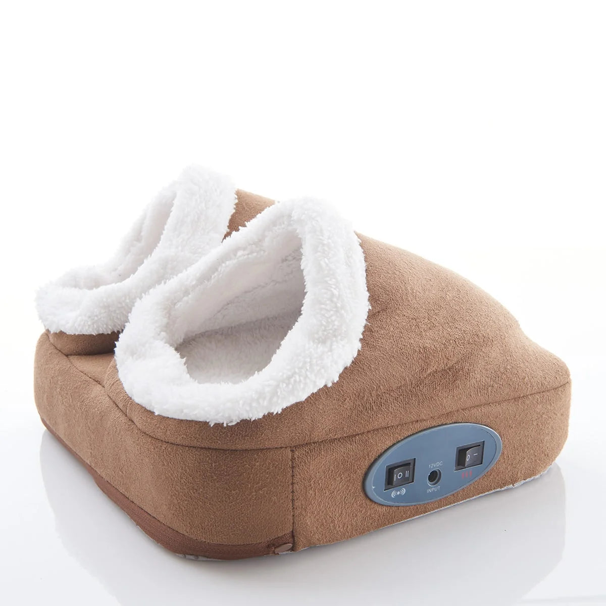 Foot Massager Heat & Vibration Sherpa Lined Dual Compartments