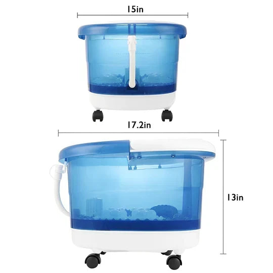 Foot Spa Adjustable Heat Rolling Massage & Oxygen Bubbles