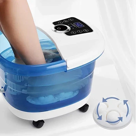 Foot Spa Adjustable Heat Rolling Massage & Oxygen Bubbles