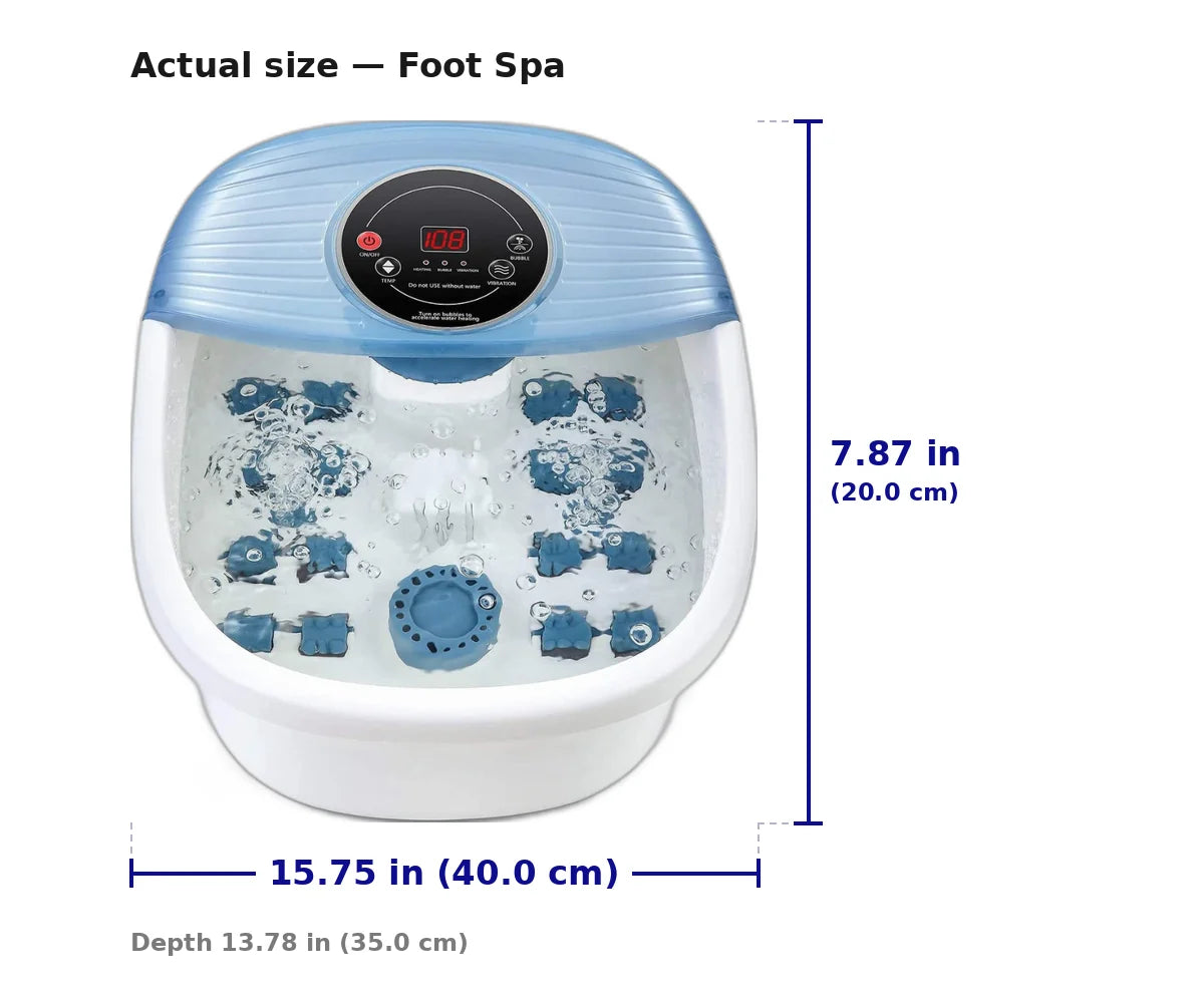 Foot Spa Fast Heat-Up Bubble & Roller Massage