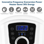 Foot Spa Massager Adjustable Heat Bubbles & Rollers