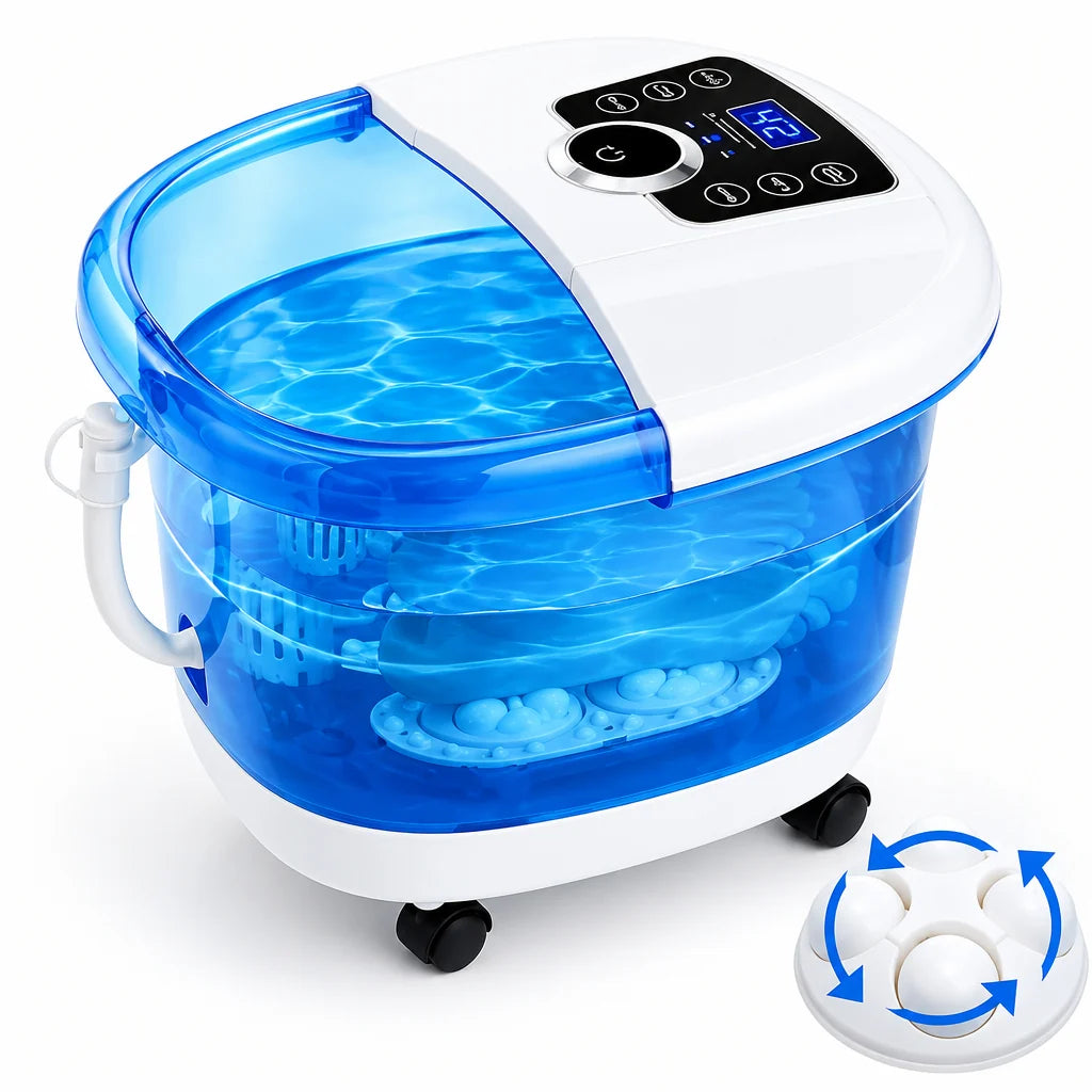 Foot Spa Massager Heated Water & Bubble Jets