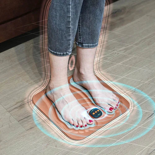 Foot Stimulator NMES Copper Fiber Cushion USB Rechargeable Remote