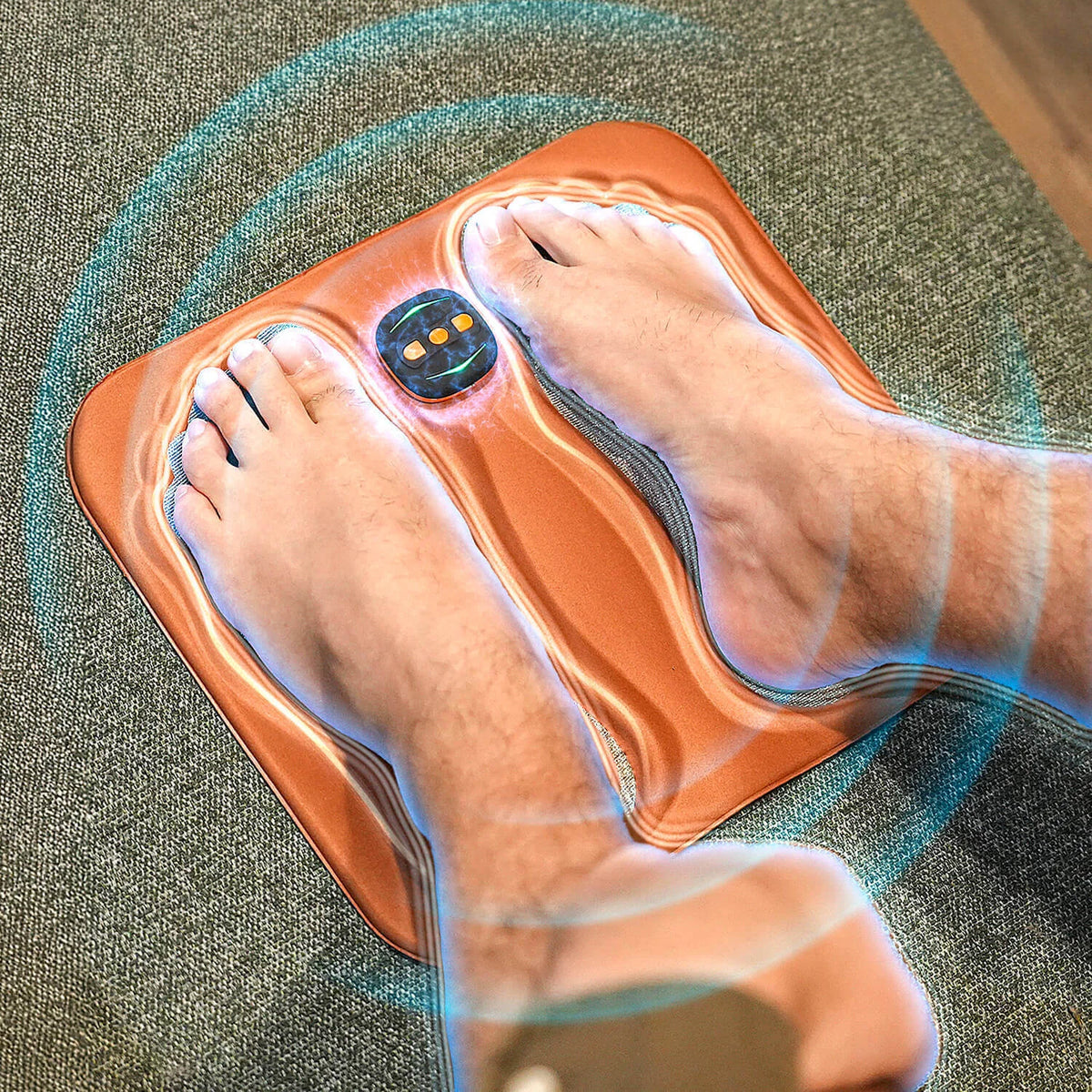 Foot Stimulator NMES Copper Fiber Cushion USB Rechargeable Remote