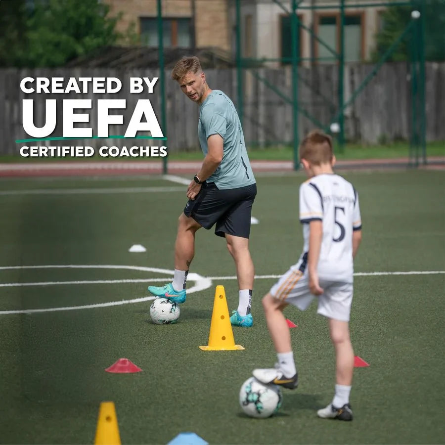 Football Training Mat Compact Video Program & Grip Socks
